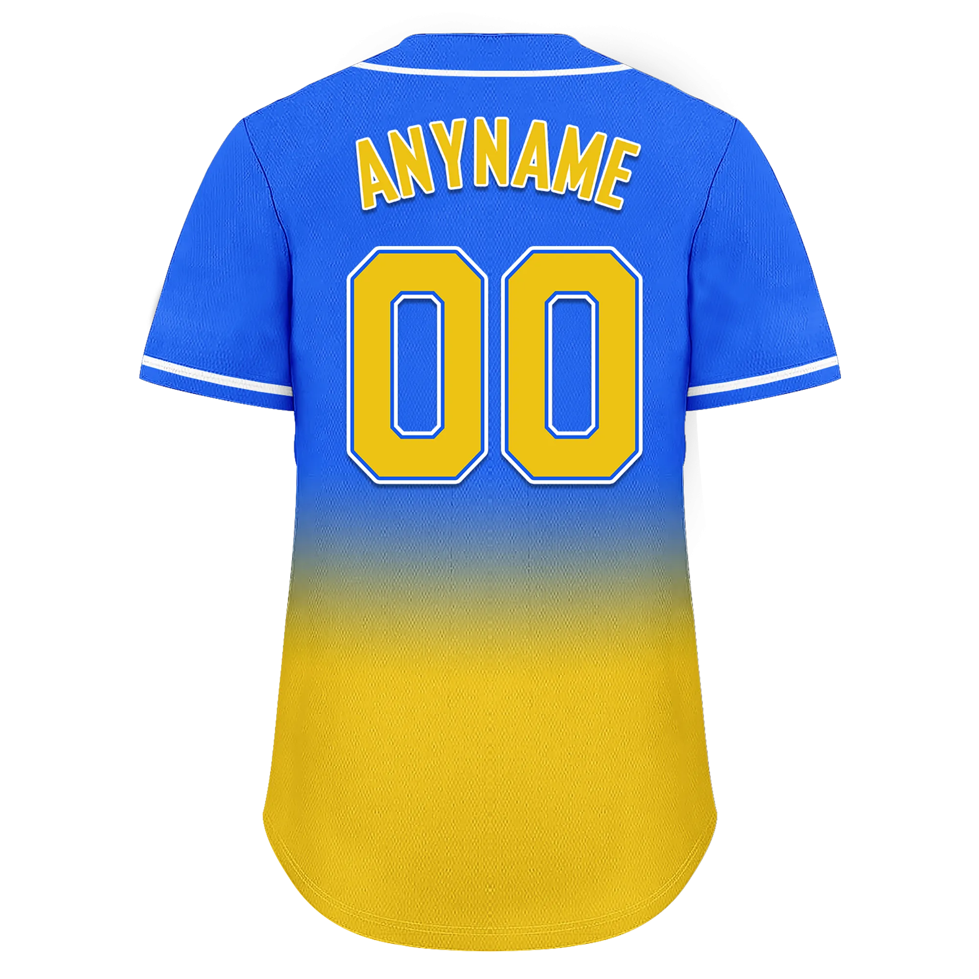 Custom Blue Yellow Fade Fashion Personalized Authentic Baseball Jersey BSBJ01-D0a70c0