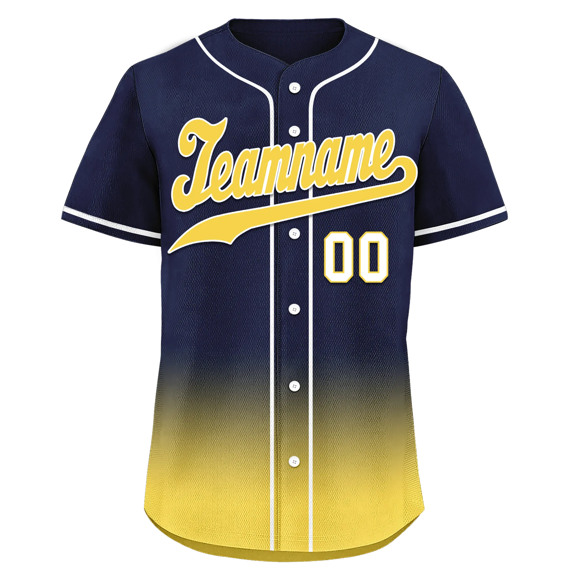 Custom Blue Yellow Fade Fashion Personalized Authentic Baseball Jersey BSBJ01-D0a70e9