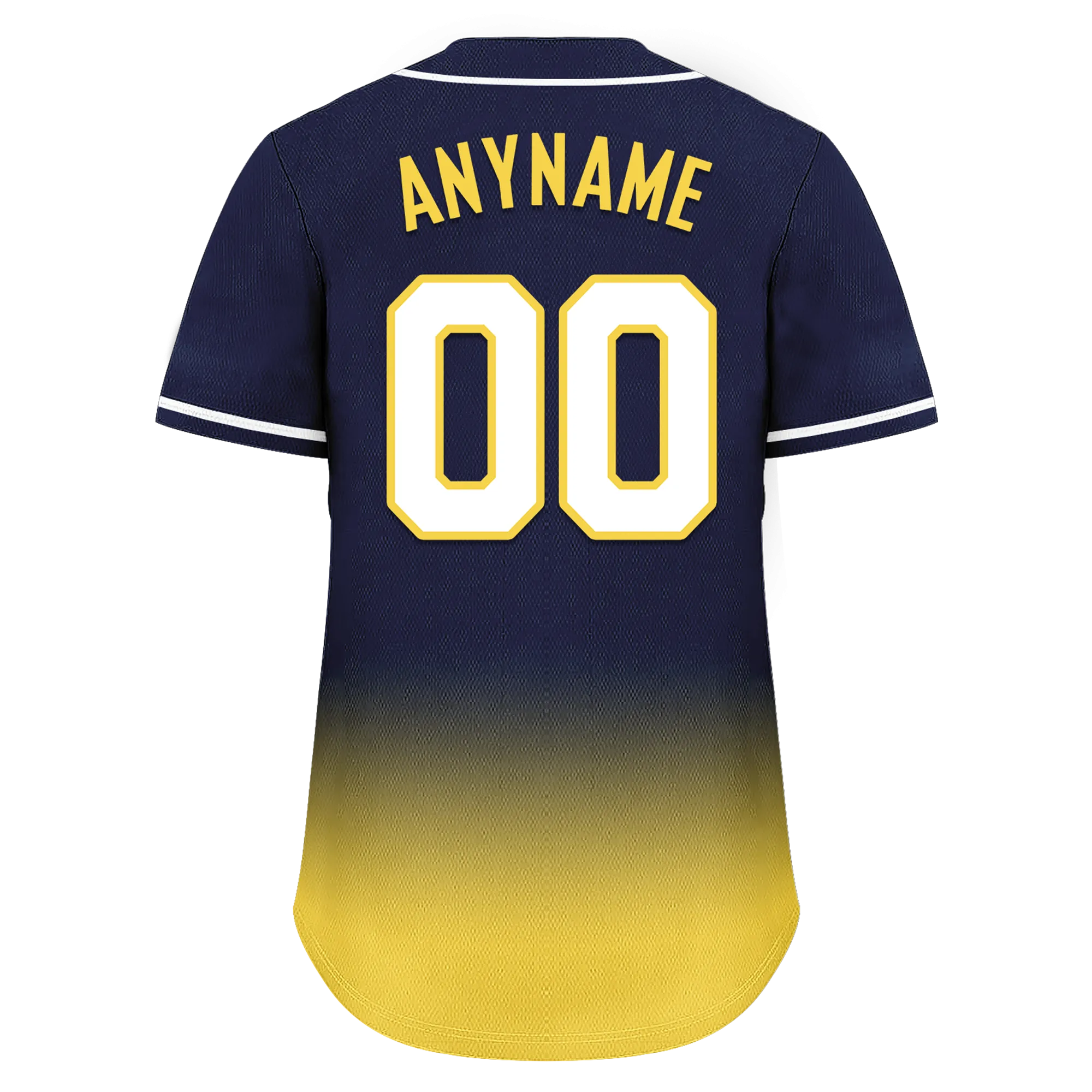 Custom Blue Yellow Fade Fashion Personalized Authentic Baseball Jersey BSBJ01-D0a70e9