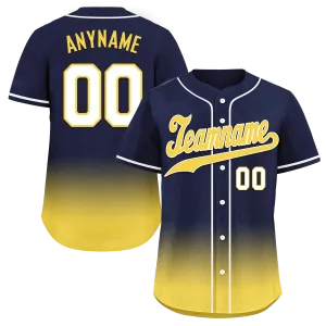 Custom Blue Yellow Fade Fashion Personalized Authentic Baseball Jersey BSBJ01-D0a70e9