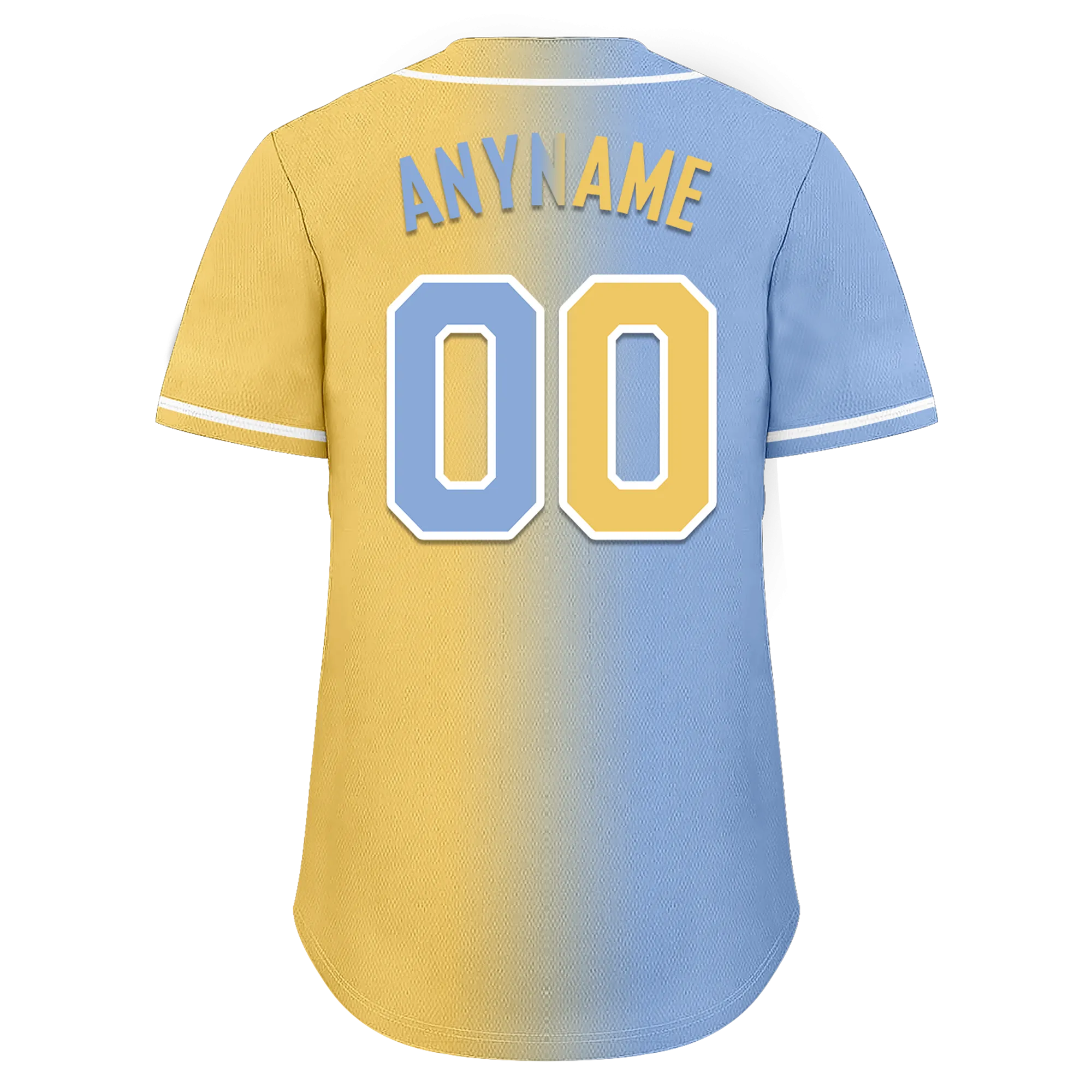 Custom Blue Yellow Gradient Fashion Personalized Authentic Baseball Jersey BSBJ01-D0a7079