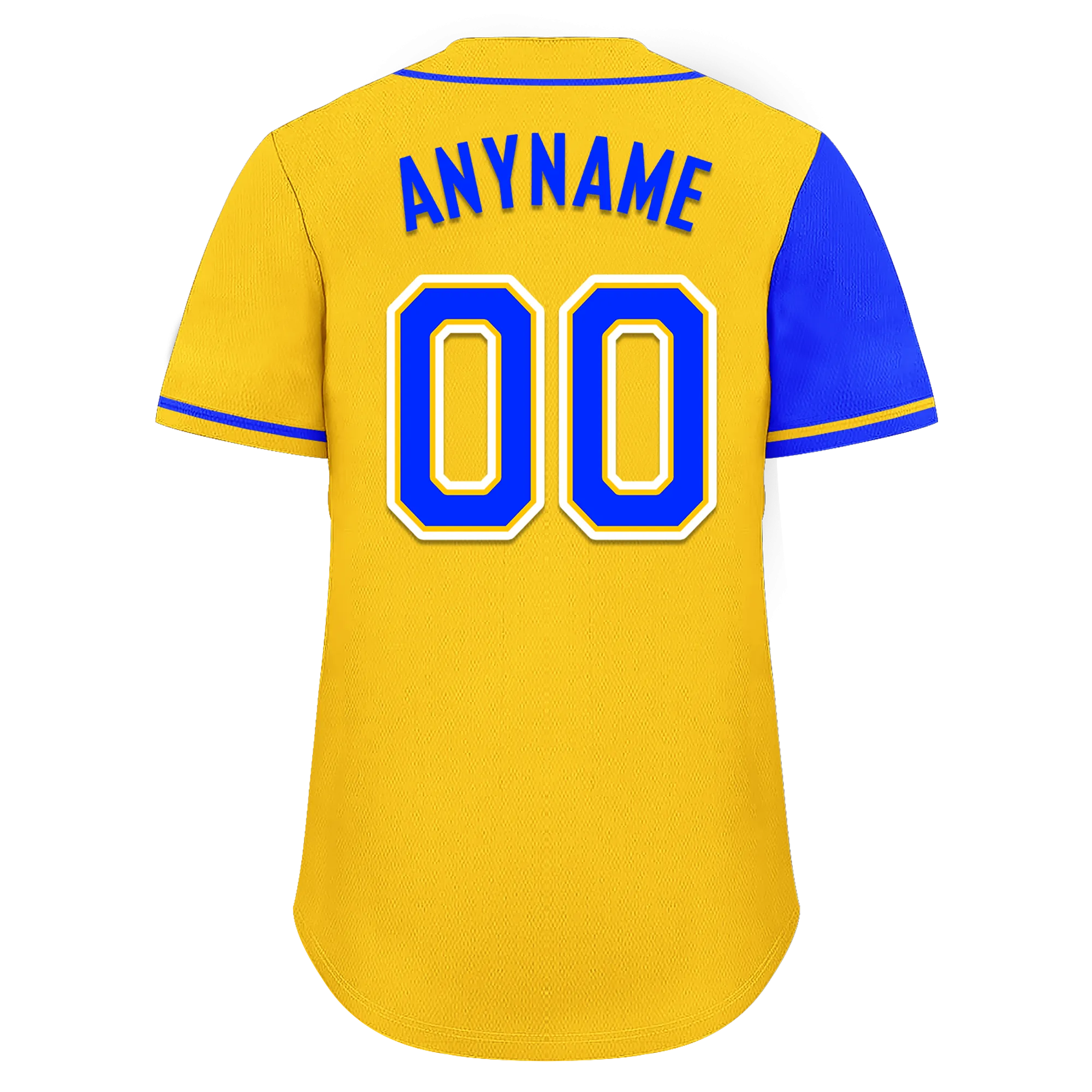 Custom Blue Yellow Skull Fashion Personalized Authentic Baseball Jersey BSBJ01-D017157