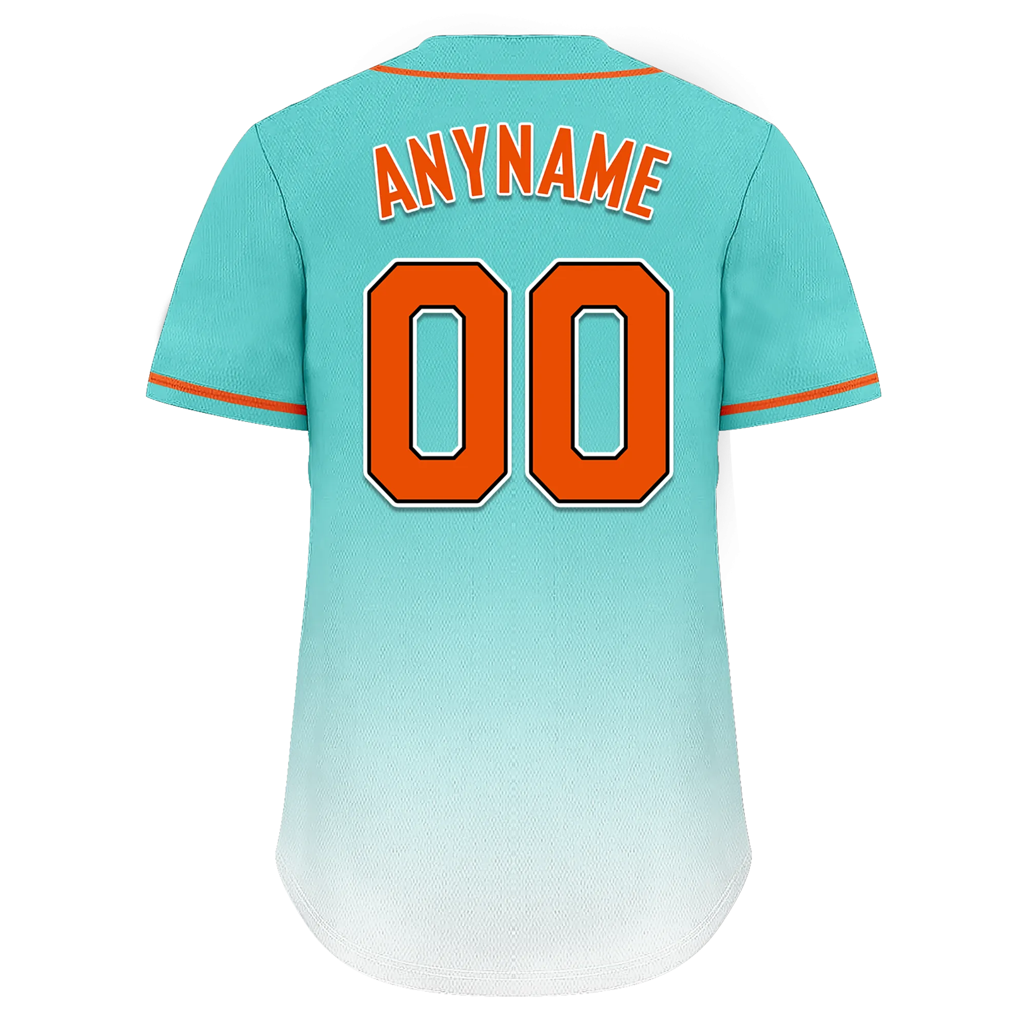 Custom Cyan White Fade Fashion Personalized Authentic Baseball Jersey BSBJ01-D0a70e8