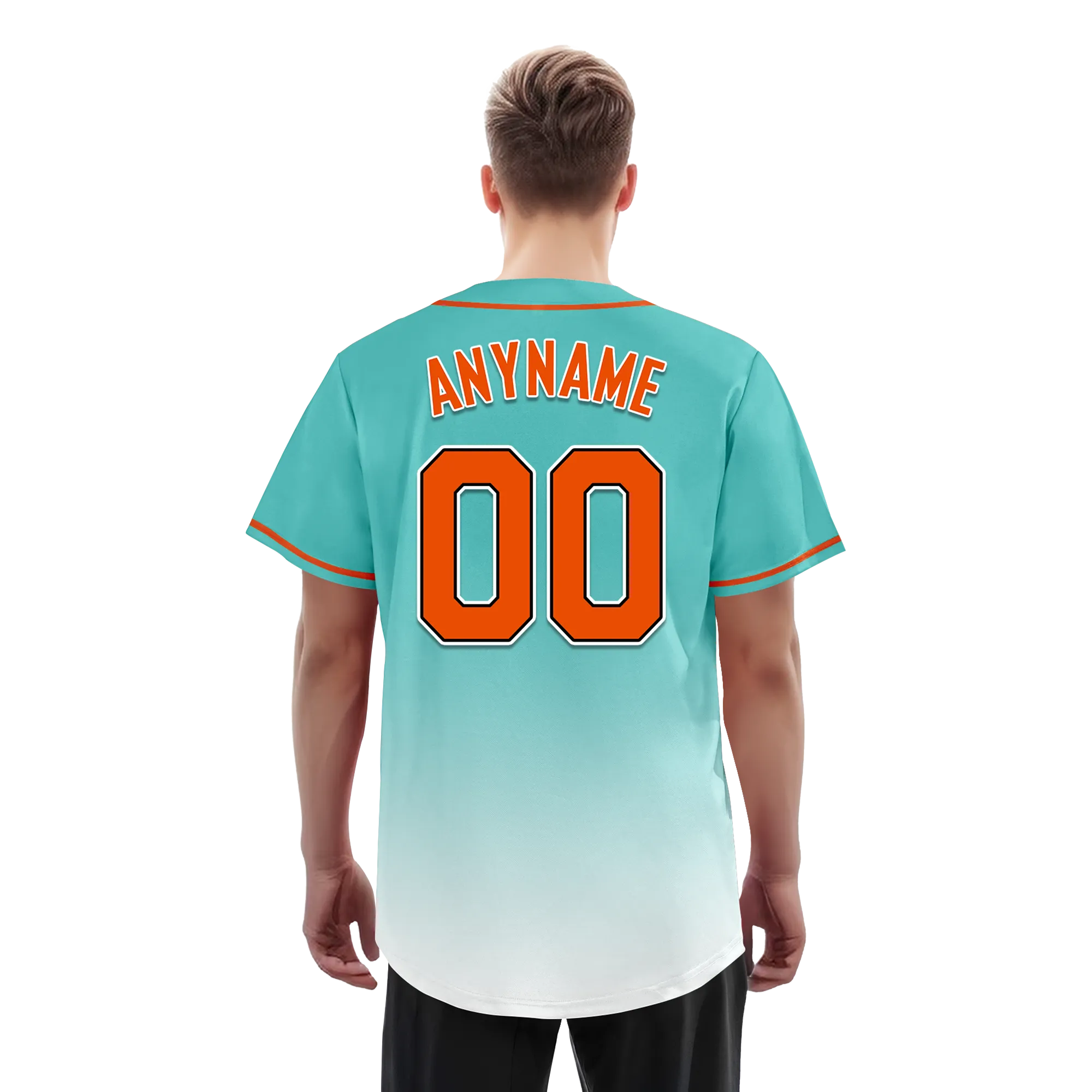 Custom Cyan White Fade Fashion Personalized Authentic Baseball Jersey BSBJ01-D0a70e8