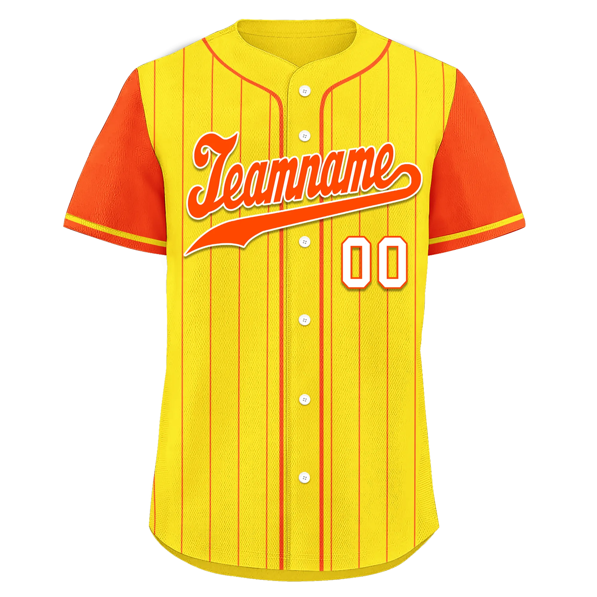 Custom Gold Orange Stripe Fashion Personalized Authentic Baseball Jersey BSBJ01-D017251