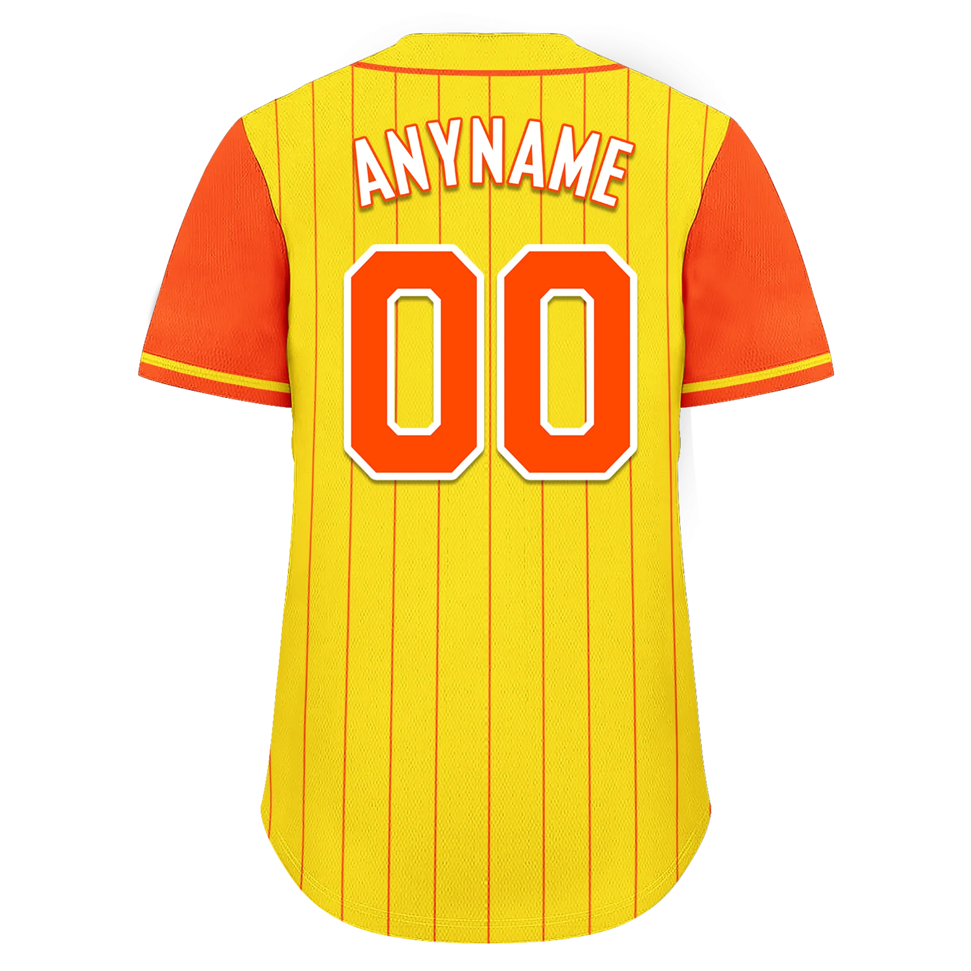 Custom Gold Orange Stripe Fashion Personalized Authentic Baseball Jersey BSBJ01-D017251