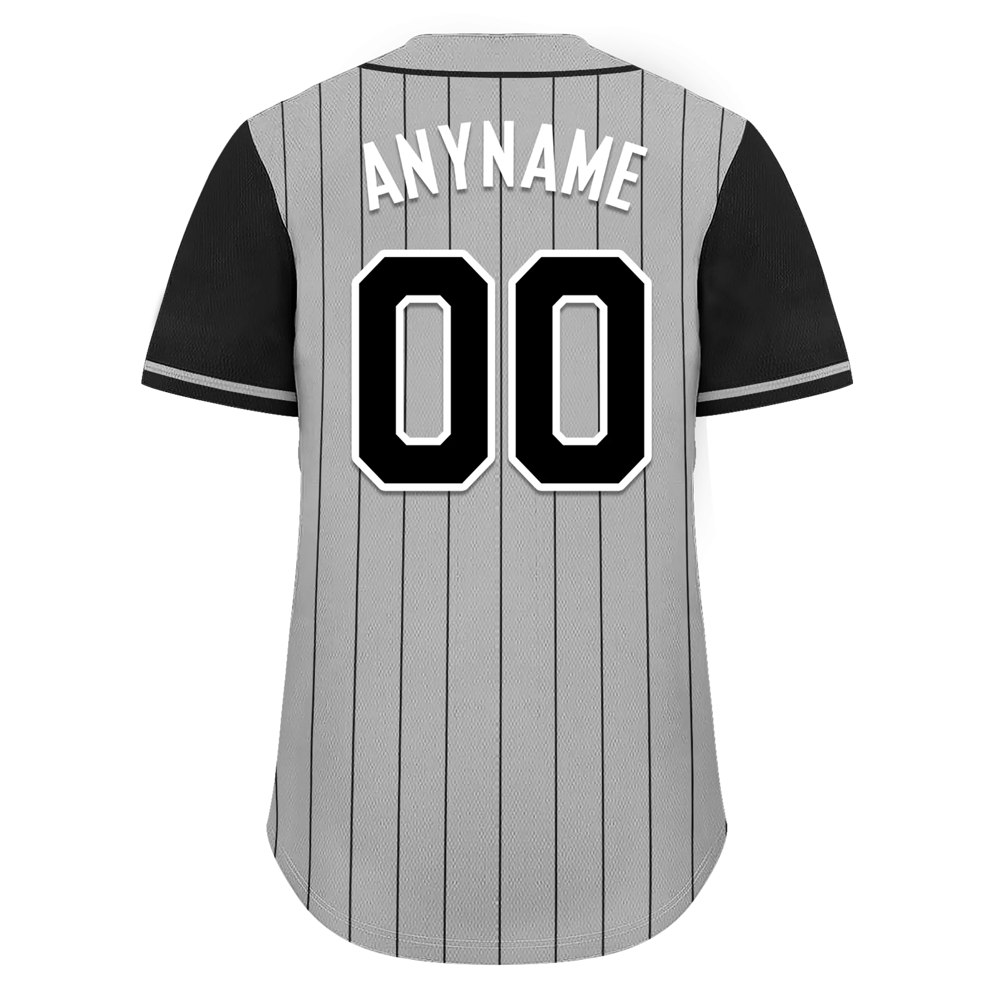 Custom Gray Black Stripe Fashion Personalized Authentic Baseball Jersey BSBJ01-D017254