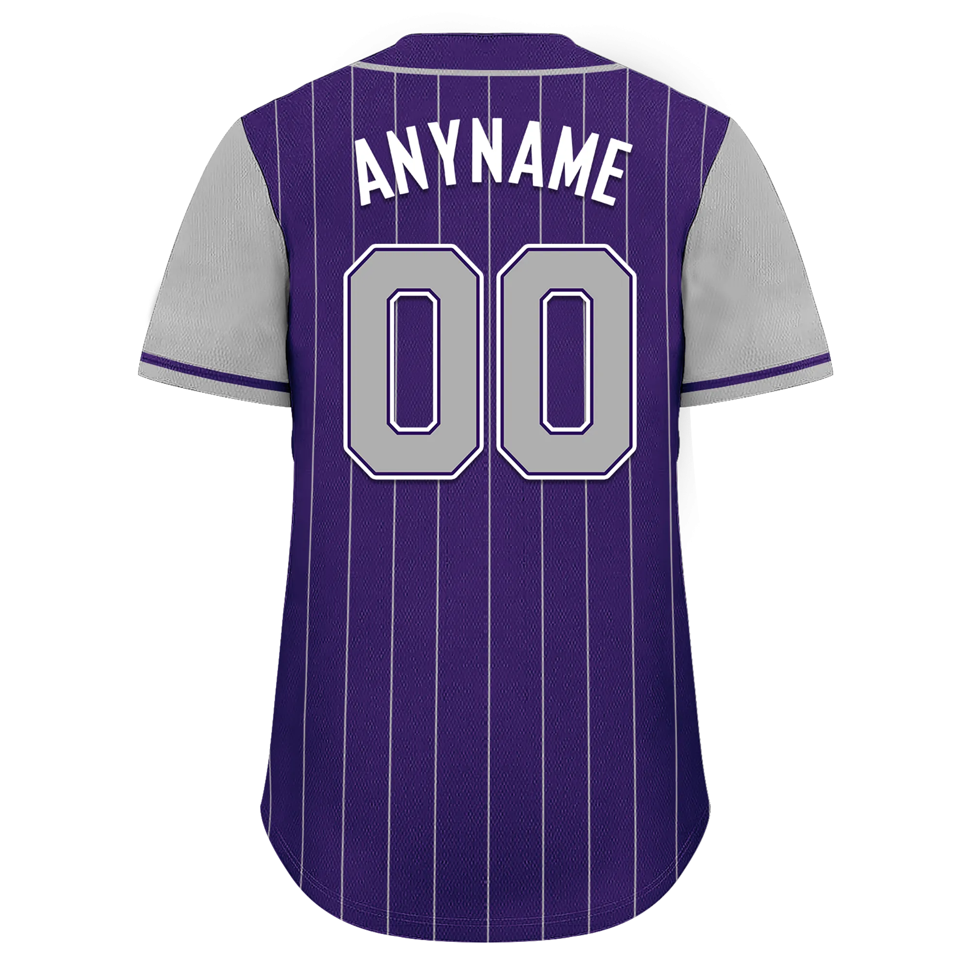 Custom Gray Purple Stripe Fashion Personalized Authentic Baseball Jersey BSBJ01-D017252