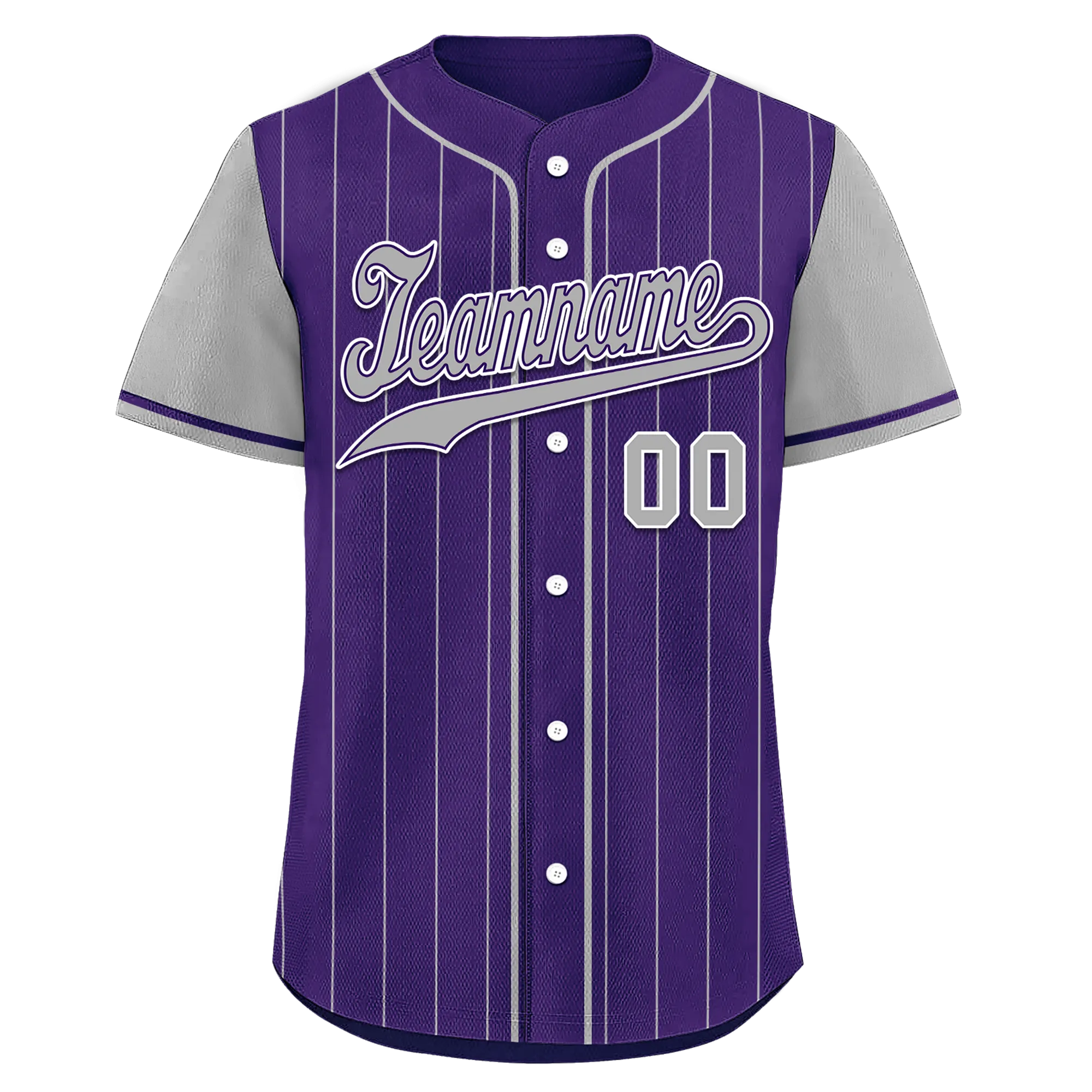 Custom Gray Purple Stripe Fashion Personalized Authentic Baseball Jersey BSBJ01-D017252
