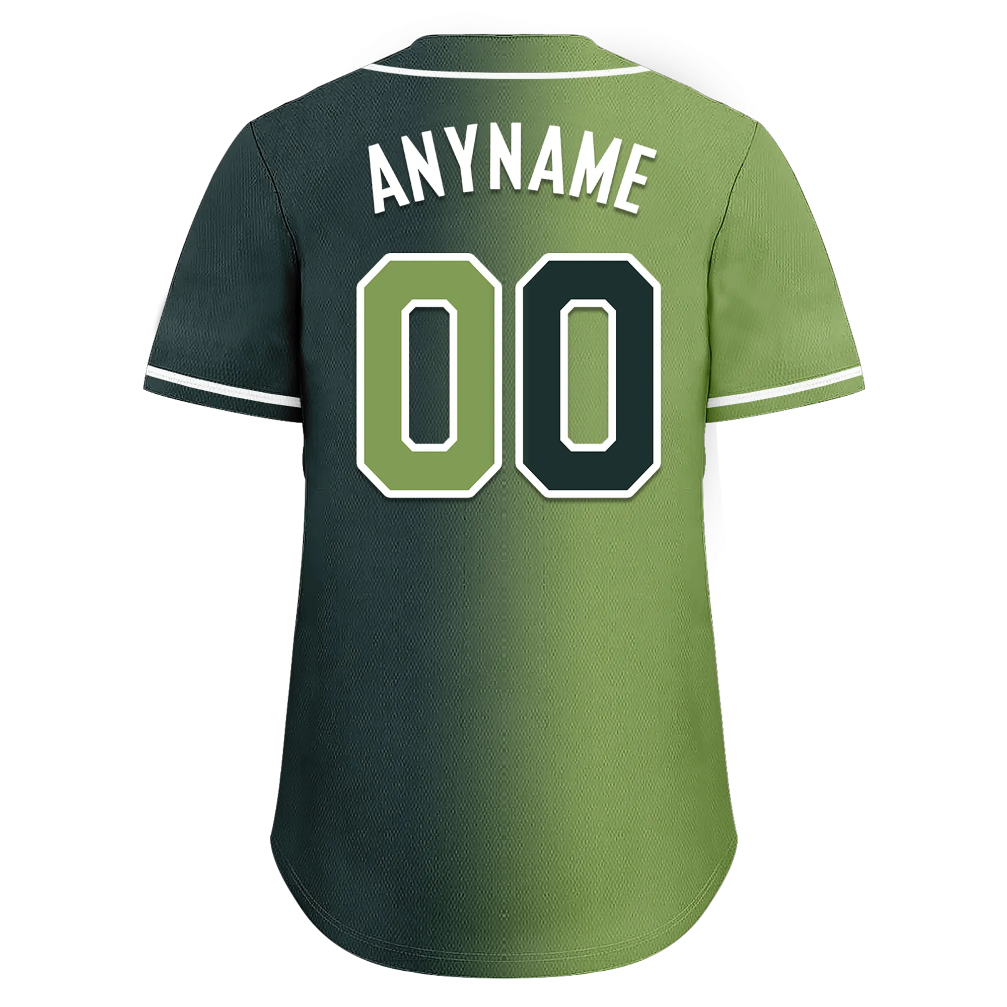 Custom Green Gradient Fashion Personalized Authentic Baseball Jersey BSBJ01-D0a708c