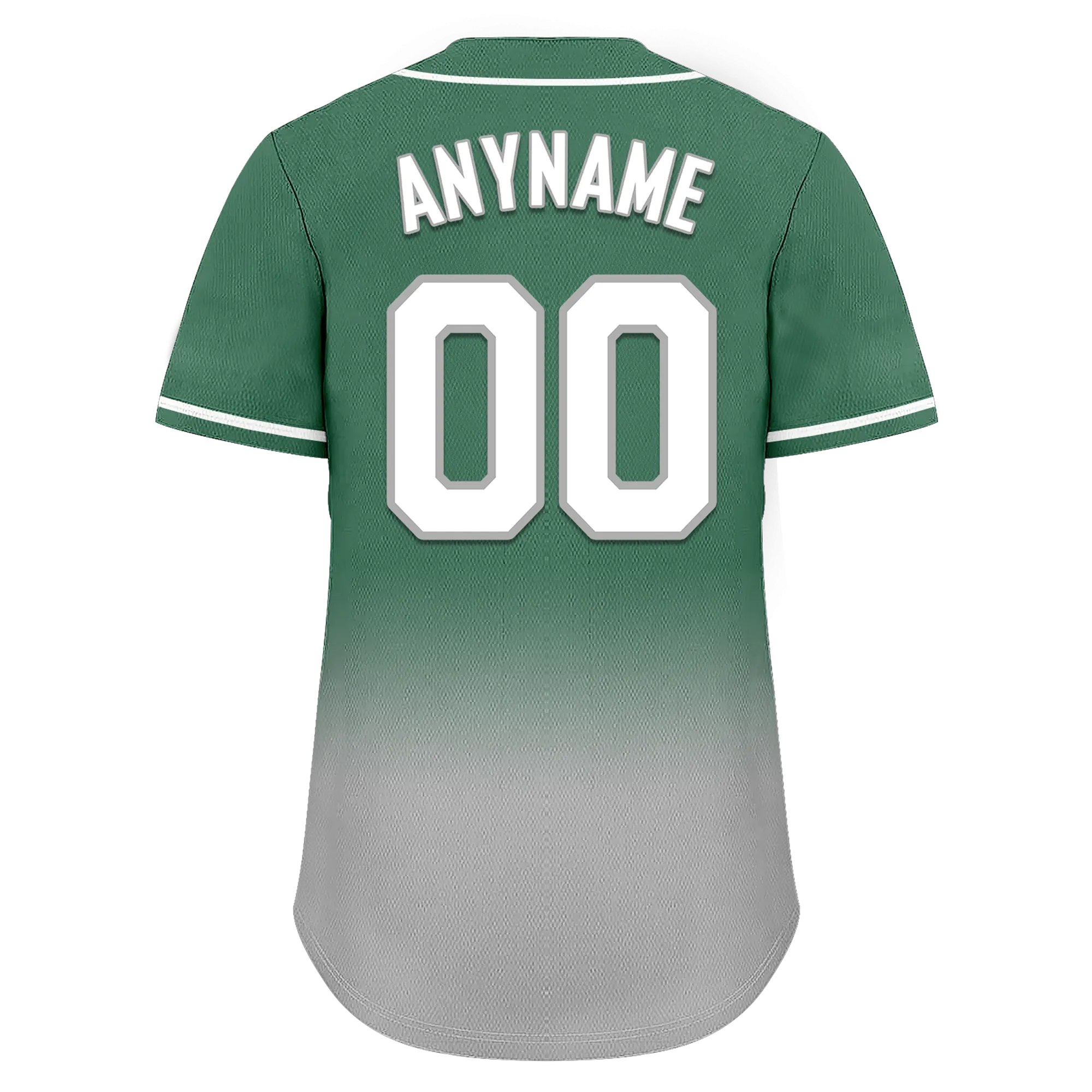 Custom Green Grey Fade Fashion Personalized Authentic Baseball Jersey BSBJ01-D0a70c9
