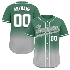 Custom Green Grey Fade Fashion Personalized Authentic Baseball Jersey BSBJ01-D0a70c9