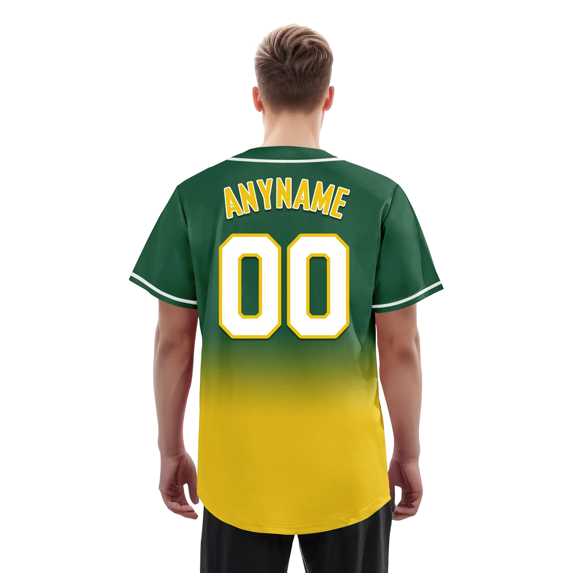 Custom Green Yellow Fade Fashion Personalized Authentic Baseball Jersey BSBJ01-D0a70ca