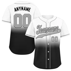 Custom Grey Black Fade Fashion Personalized Authentic Baseball Jersey BSBJ01-D0a70ee