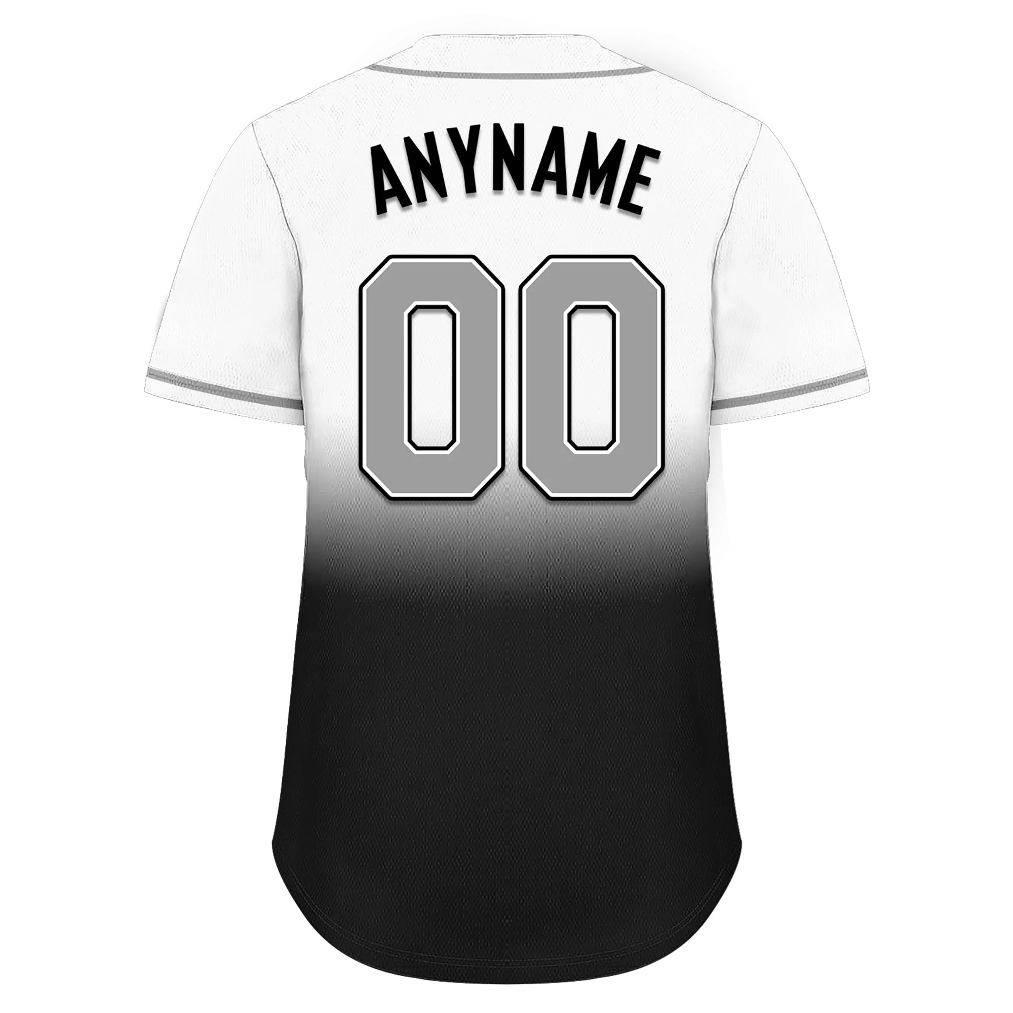 Custom Grey Black Fade Fashion Personalized Authentic Baseball Jersey BSBJ01-D0a70ee