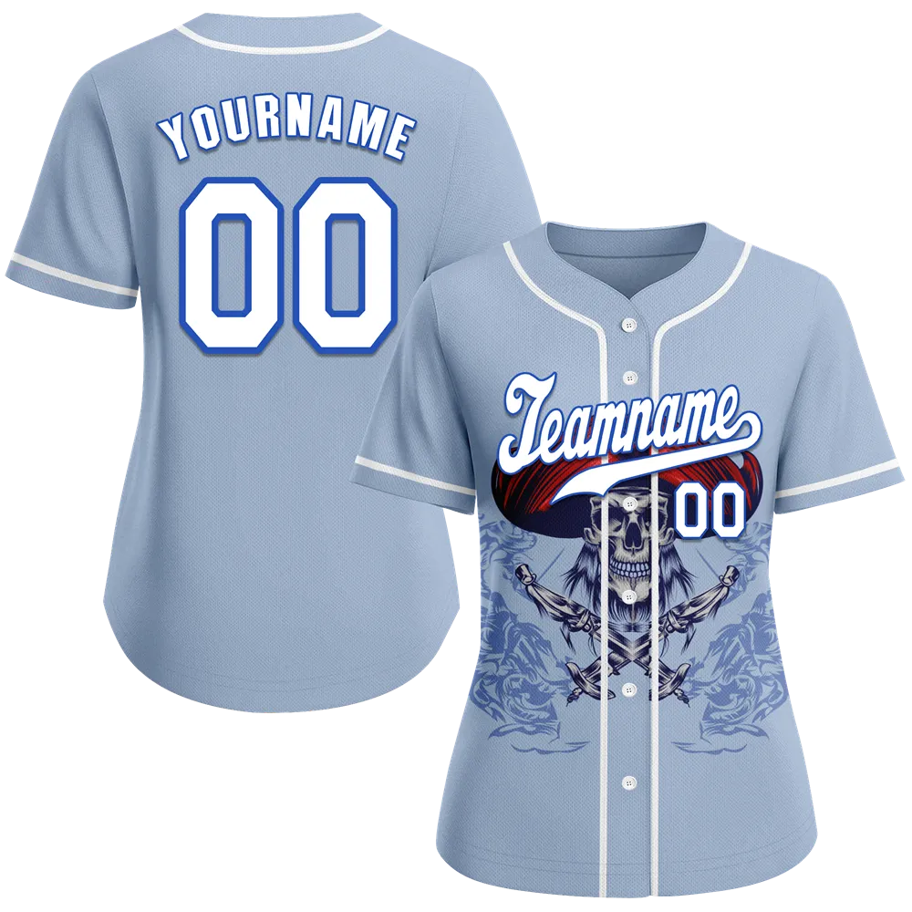 Custom Grey Skull Fashion White Authentic Baseball Jersey BSBJ0a-bc0fb9c
