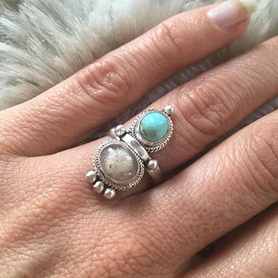 Custom Keepsake and Stone Ring - Blood/Breastmilk/Ashes "gem" with choice of 5 stones
