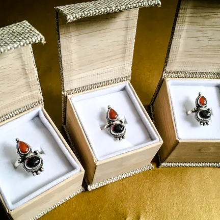 Custom Keepsake and Stone Ring - Blood/Breastmilk/Ashes "gem" with choice of 5 stones