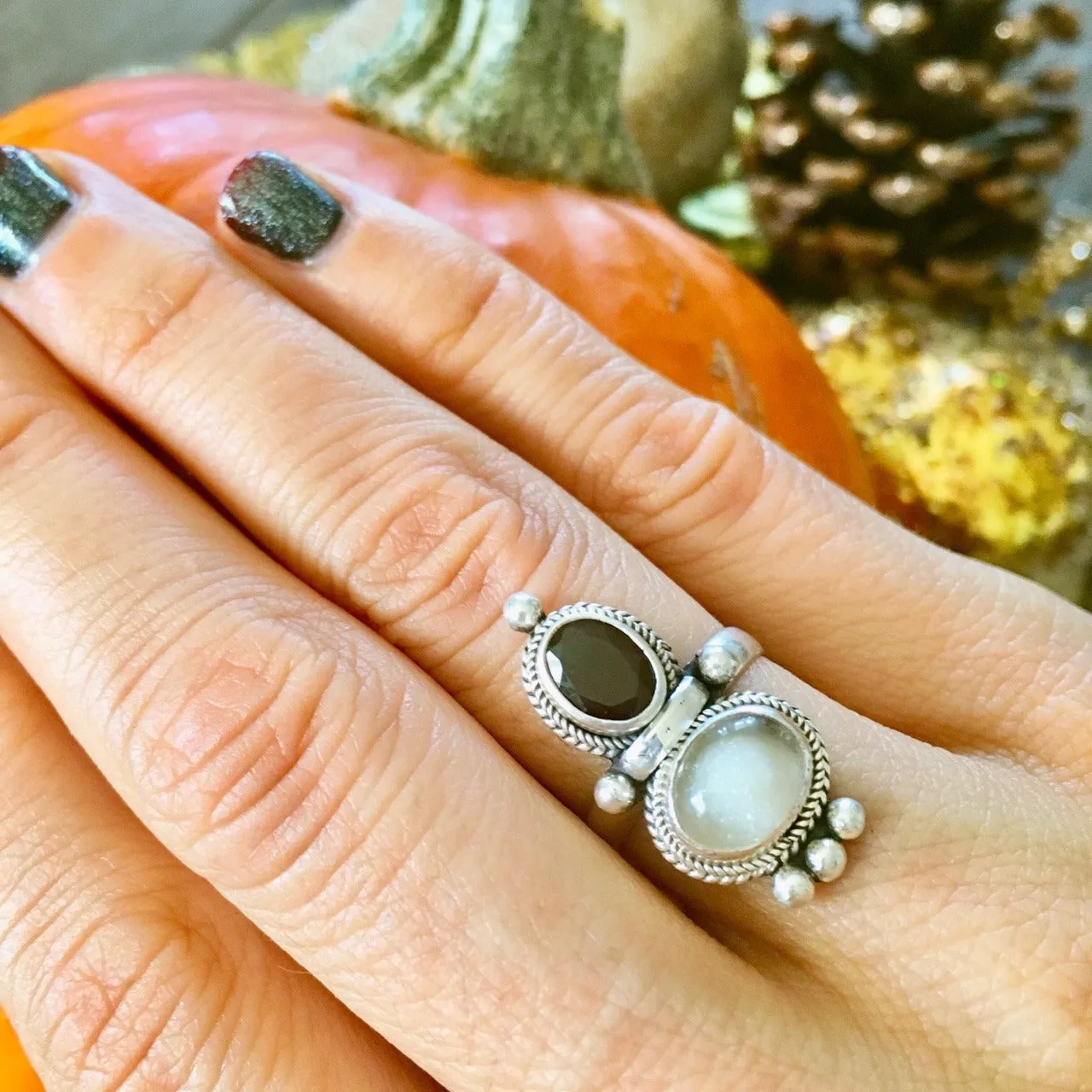 Custom Keepsake and Stone Ring - Blood/Breastmilk/Ashes "gem" with choice of 5 stones