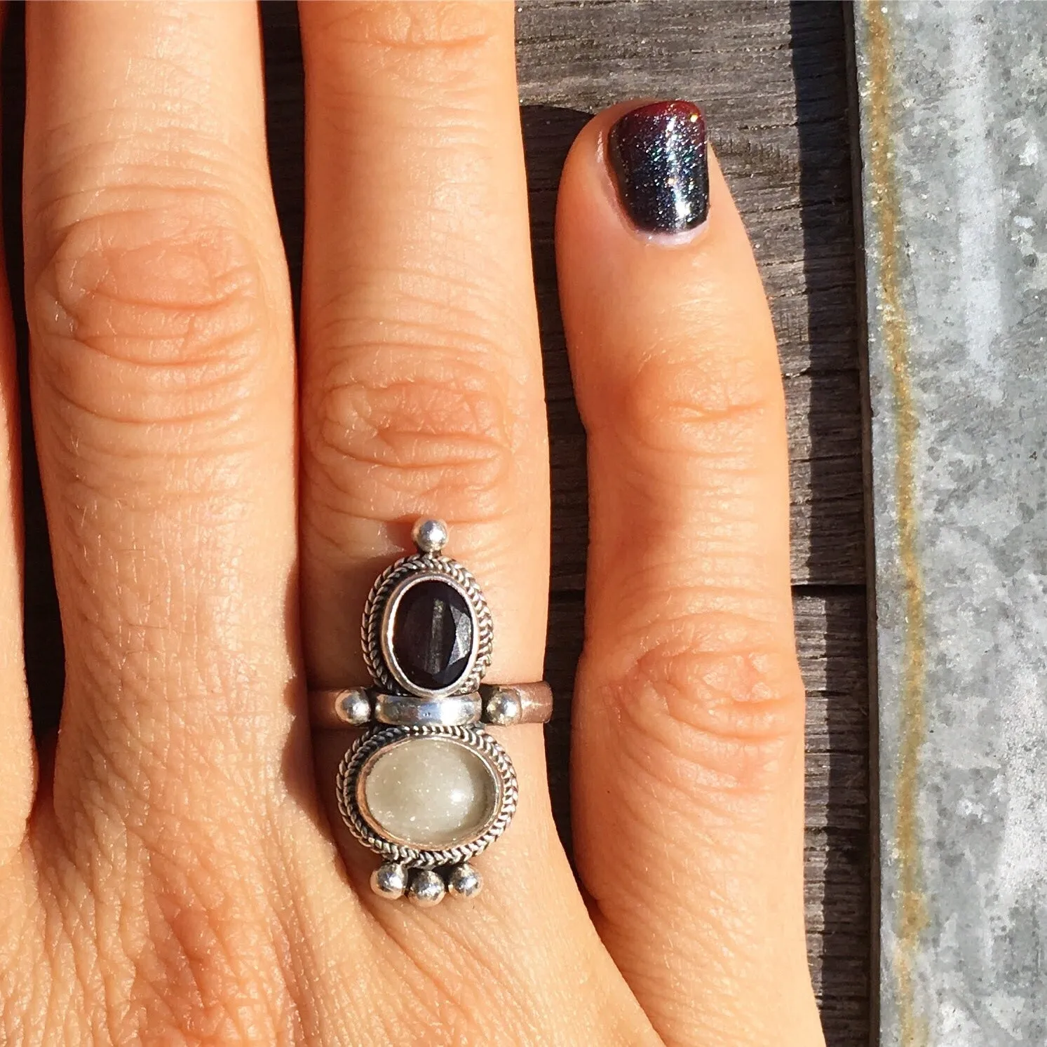 Custom Keepsake and Stone Ring - Blood/Breastmilk/Ashes "gem" with choice of 5 stones