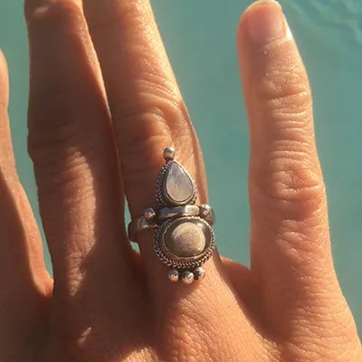 Custom Keepsake and Stone Ring - Blood/Breastmilk/Ashes "gem" with choice of 5 stones