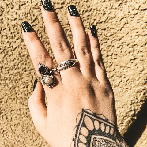 Custom Keepsake and Stone Ring - Blood/Breastmilk/Ashes "gem" with choice of 5 stones
