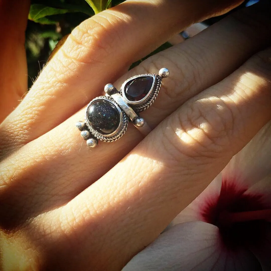 Custom Keepsake and Stone Ring - Blood/Breastmilk/Ashes "gem" with choice of 5 stones