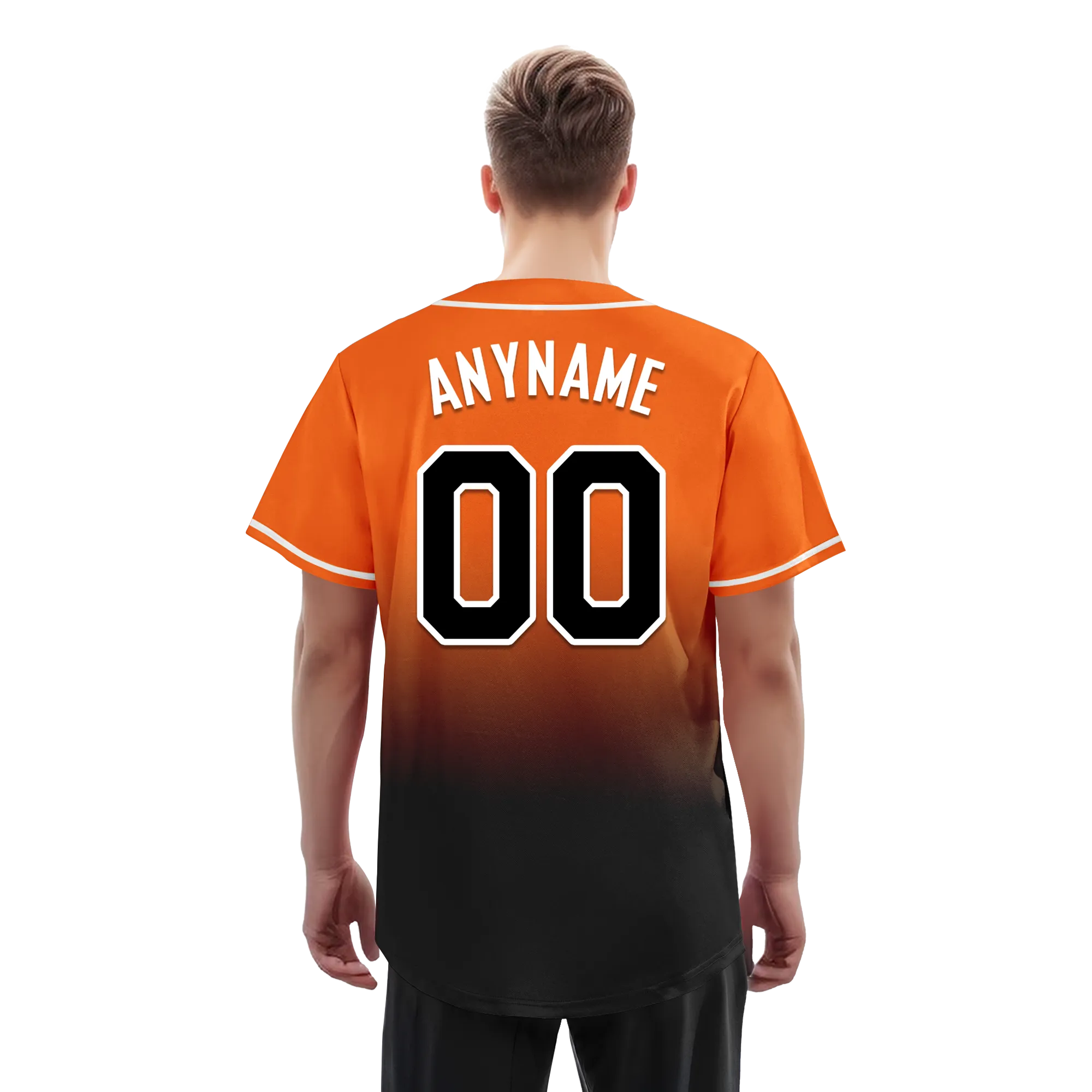 Custom Orange Black Fade Fashion Personalized Authentic Baseball Jersey BSBJ01-D0a70c7