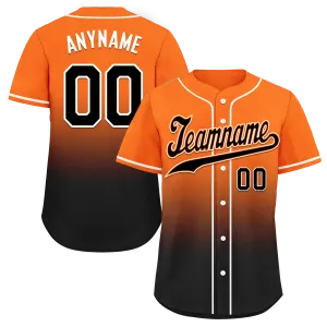 Custom Orange Black Fade Fashion Personalized Authentic Baseball Jersey BSBJ01-D0a70c7
