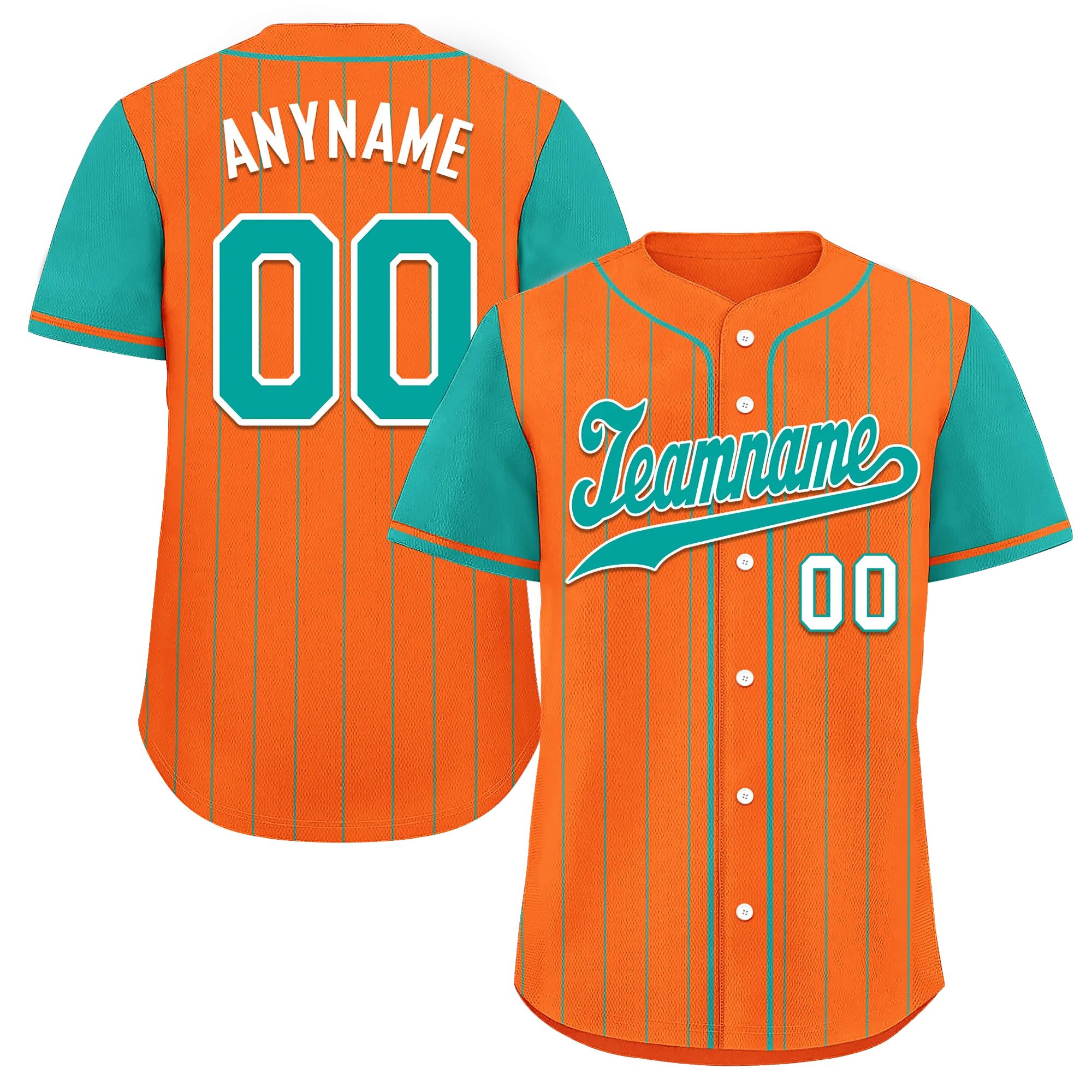 Custom Orange Cyan Stripe Fashion Personalized Authentic Baseball Jersey BSBJ01-D017234