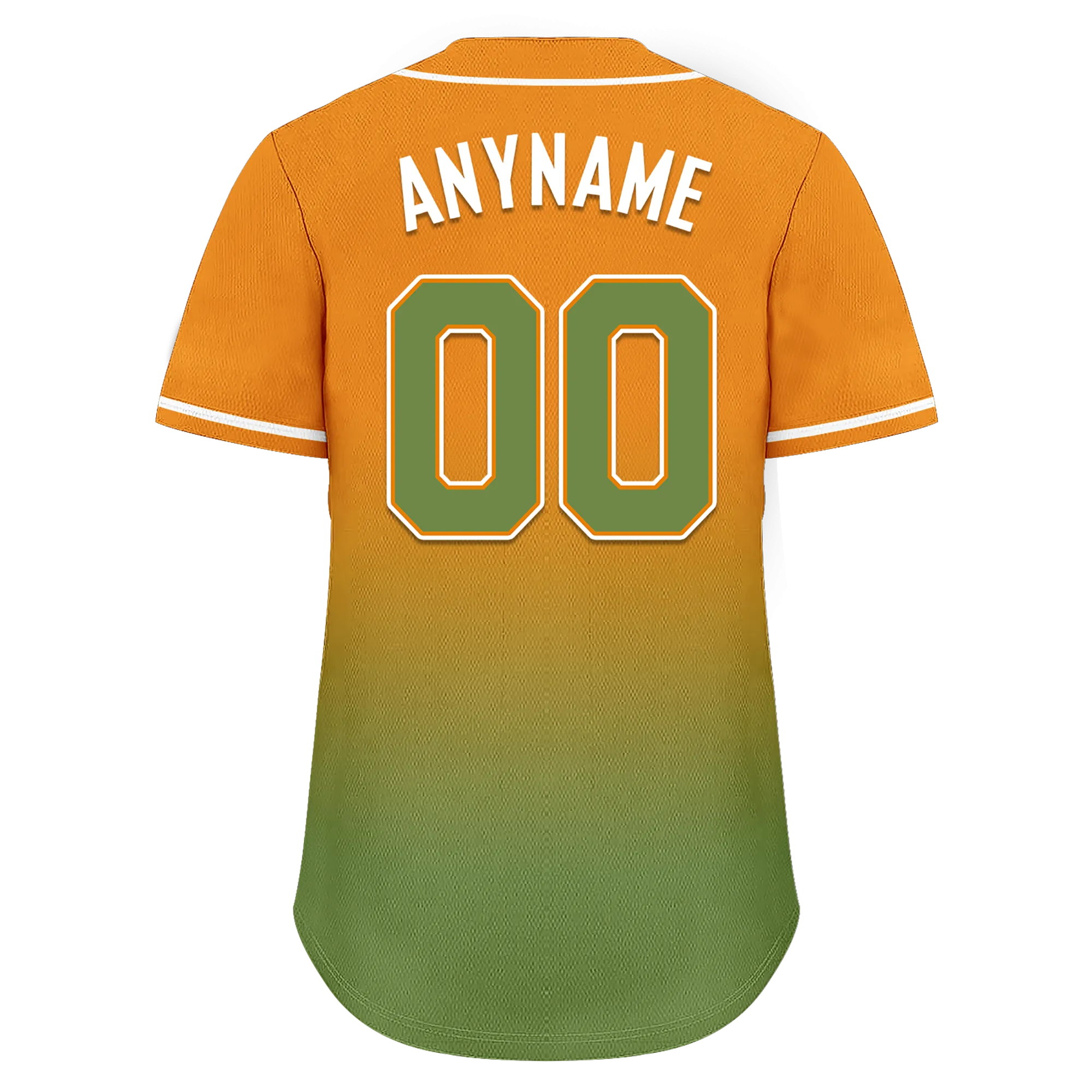 Custom Orange Green Fade Fashion Personalized Authentic Baseball Jersey BSBJ01-D0a70b9