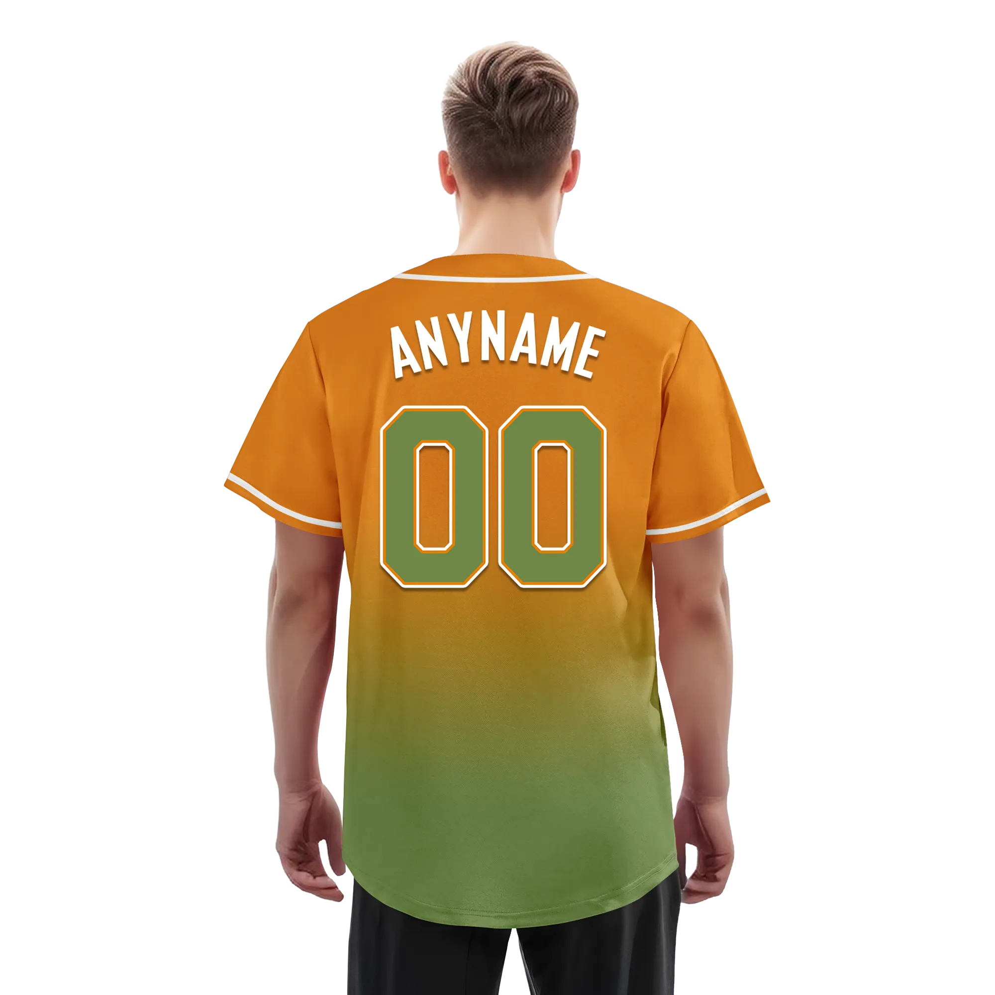 Custom Orange Green Fade Fashion Personalized Authentic Baseball Jersey BSBJ01-D0a70b9