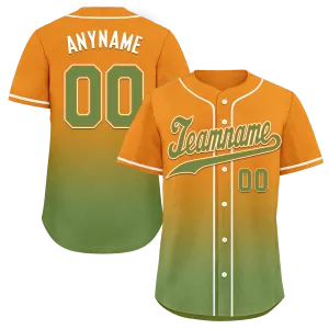 Custom Orange Green Fade Fashion Personalized Authentic Baseball Jersey BSBJ01-D0a70b9