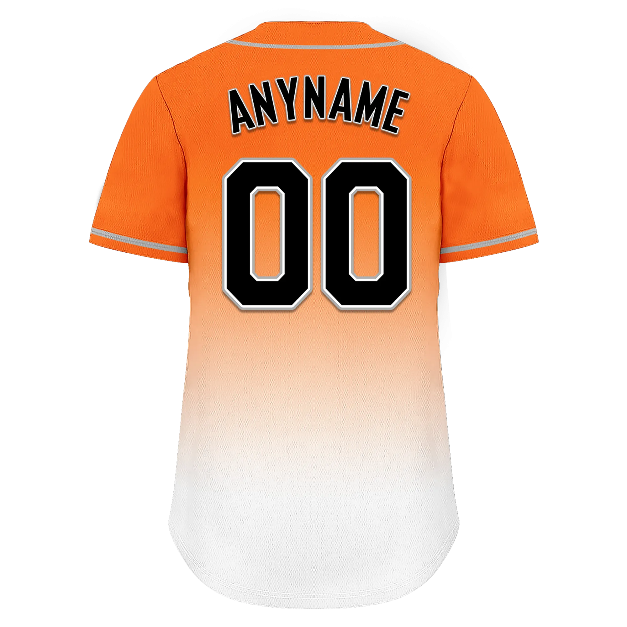 Custom Orange White Fade Fashion Personalized Authentic Baseball Jersey BSBJ01-D0a70dd