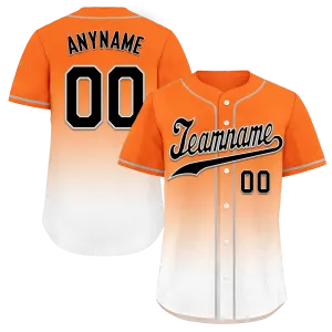 Custom Orange White Fade Fashion Personalized Authentic Baseball Jersey BSBJ01-D0a70dd