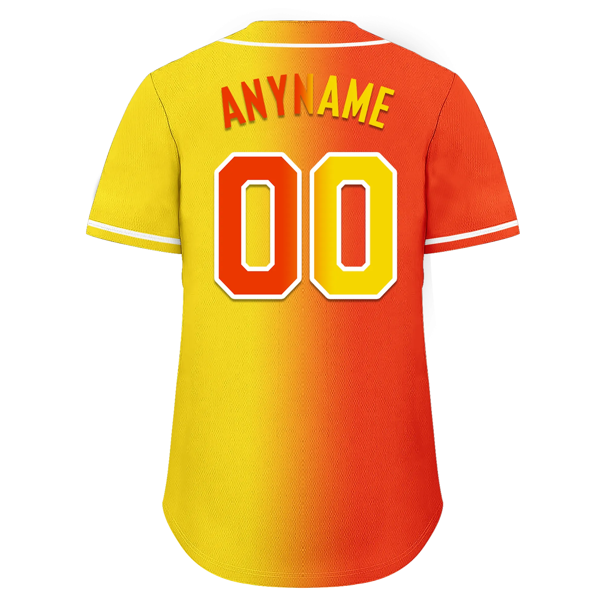 Custom Orange Yellow Gradient Fashion Personalized Authentic Baseball Jersey BSBJ01-D0a707e