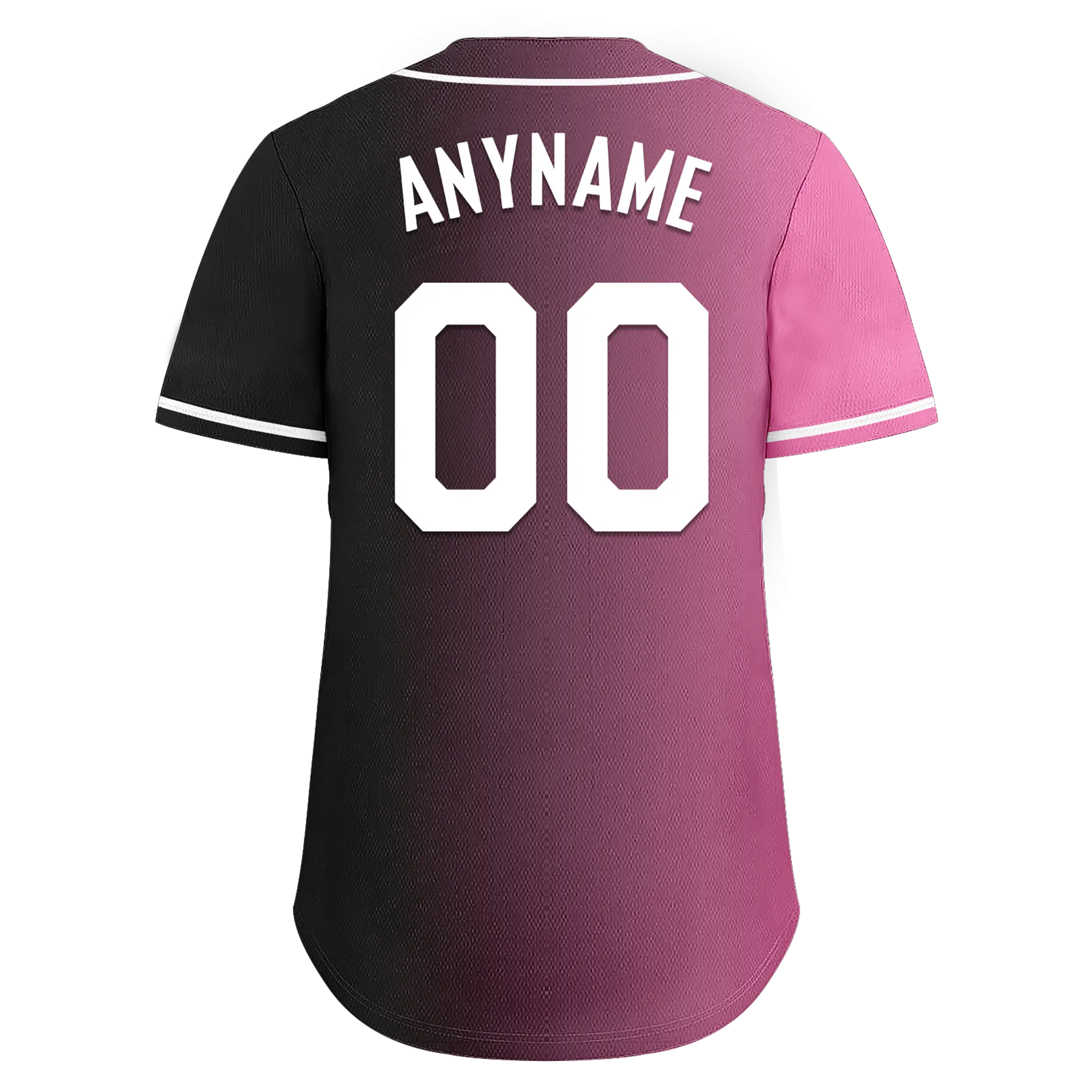 Custom Pink Black Gradient Fashion Personalized Authentic Baseball Jersey BSBJ01-D0a7099