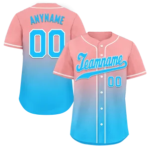 Custom Pink Blue Fade Fashion Personalized Authentic Baseball Jersey BSBJ01-D0a70f8
