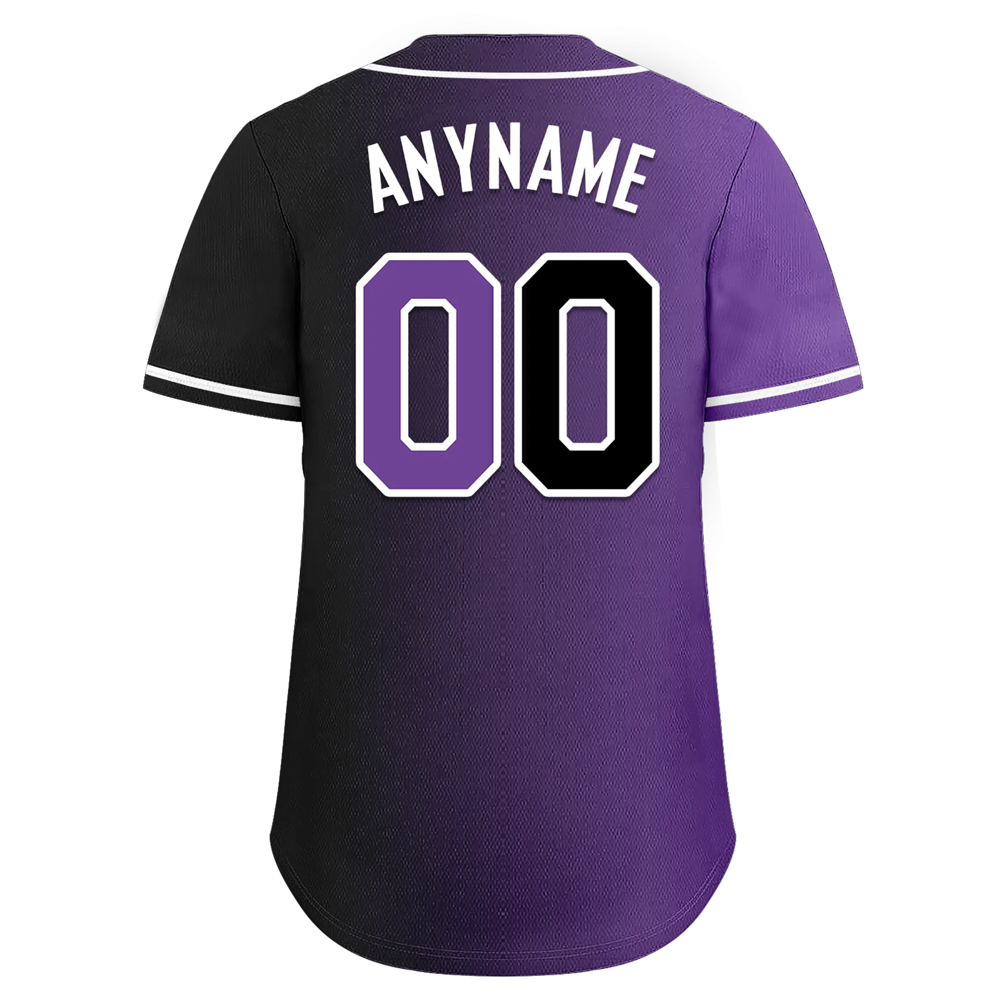 Custom Purple Black Gradient Fashion Personalized Authentic Baseball Jersey BSBJ01-D0a7090