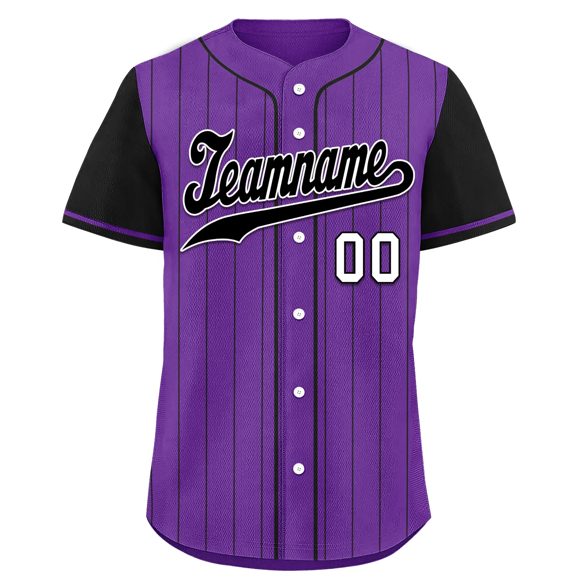 Custom Purple Black Stripe Fashion Personalized Authentic Baseball Jersey BSBJ01-D017255