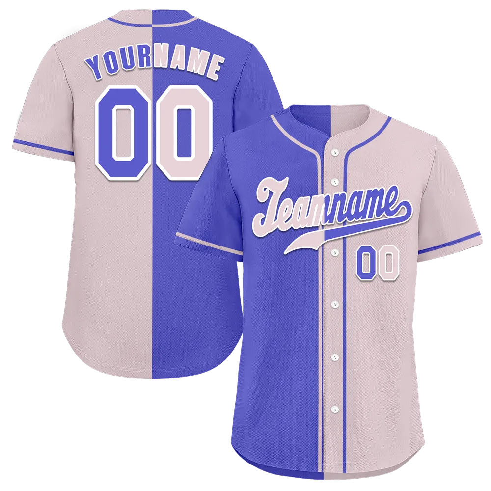Custom Purple Grey Gradient Fashion Grey Authentic Baseball Jersey
