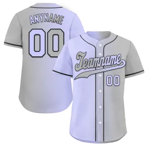 Custom Purple Grey Gradient Fashion Personalized Authentic Baseball Jersey BSBJ01-D0a7a0f