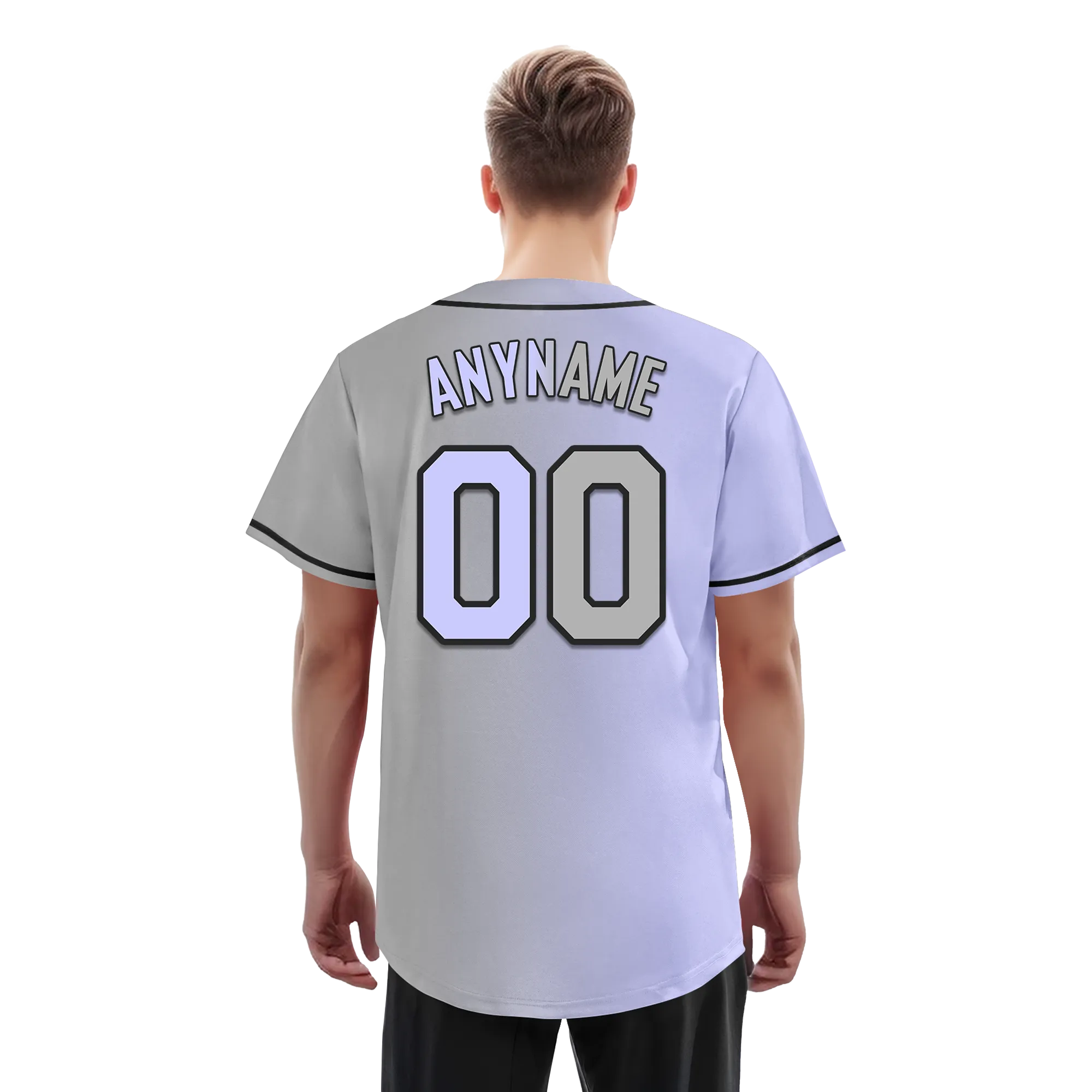 Custom Purple Grey Gradient Fashion Personalized Authentic Baseball Jersey BSBJ01-D0a7a0f