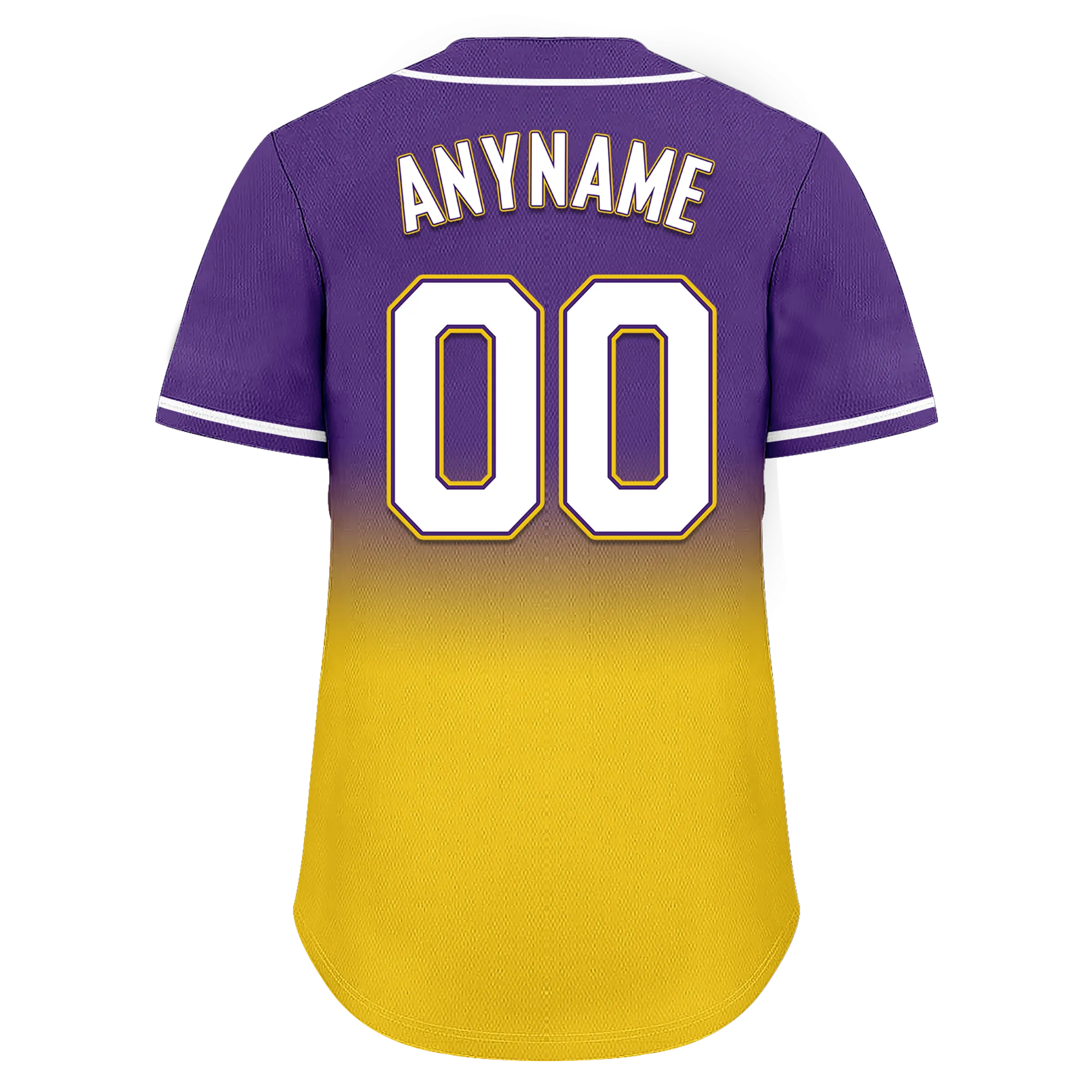 Custom Purple Yellow Fade Fashion Personalized Authentic Baseball Jersey BSBJ01-D0a70cb