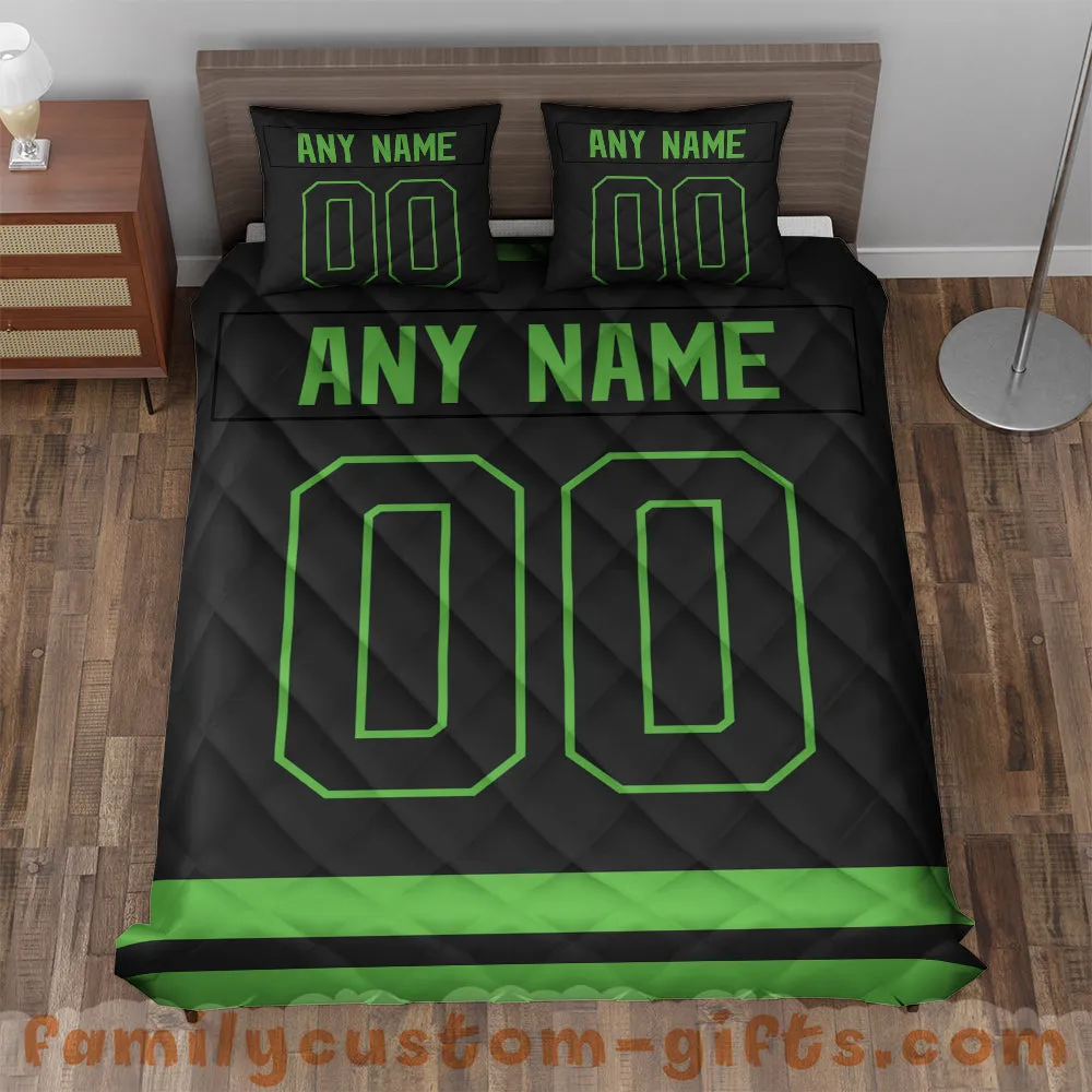 Custom Quilt Sets Dallas Jersey Personalized Ice hockey Premium Quilt Bedding for Boys Girls Men Women