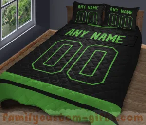 Custom Quilt Sets Dallas Jersey Personalized Ice hockey Premium Quilt Bedding for Boys Girls Men Women