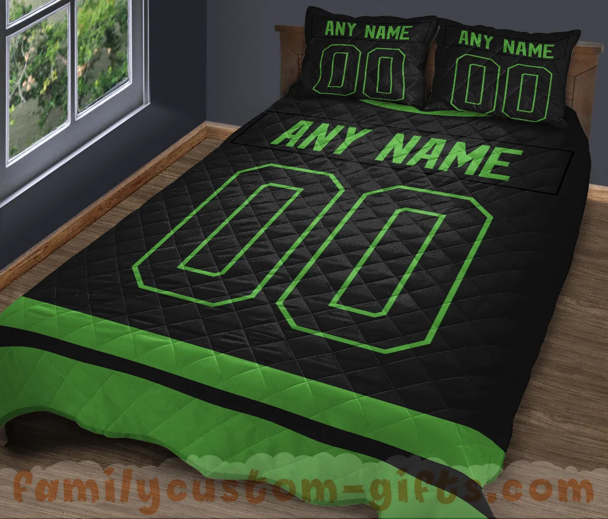 Custom Quilt Sets Dallas Jersey Personalized Ice hockey Premium Quilt Bedding for Boys Girls Men Women