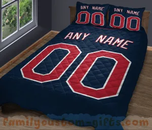 Custom Quilt Sets Minnesota Jersey Personalized Baseball Premium Quilt Bedding for Boys Girls Men Women