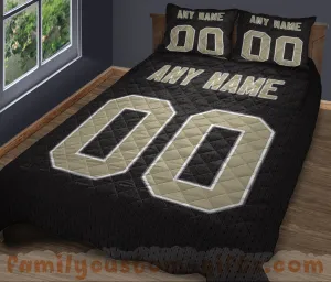 Custom Quilt Sets New Orleans Jersey Personalized Football Premium Quilt Bedding for Men Women