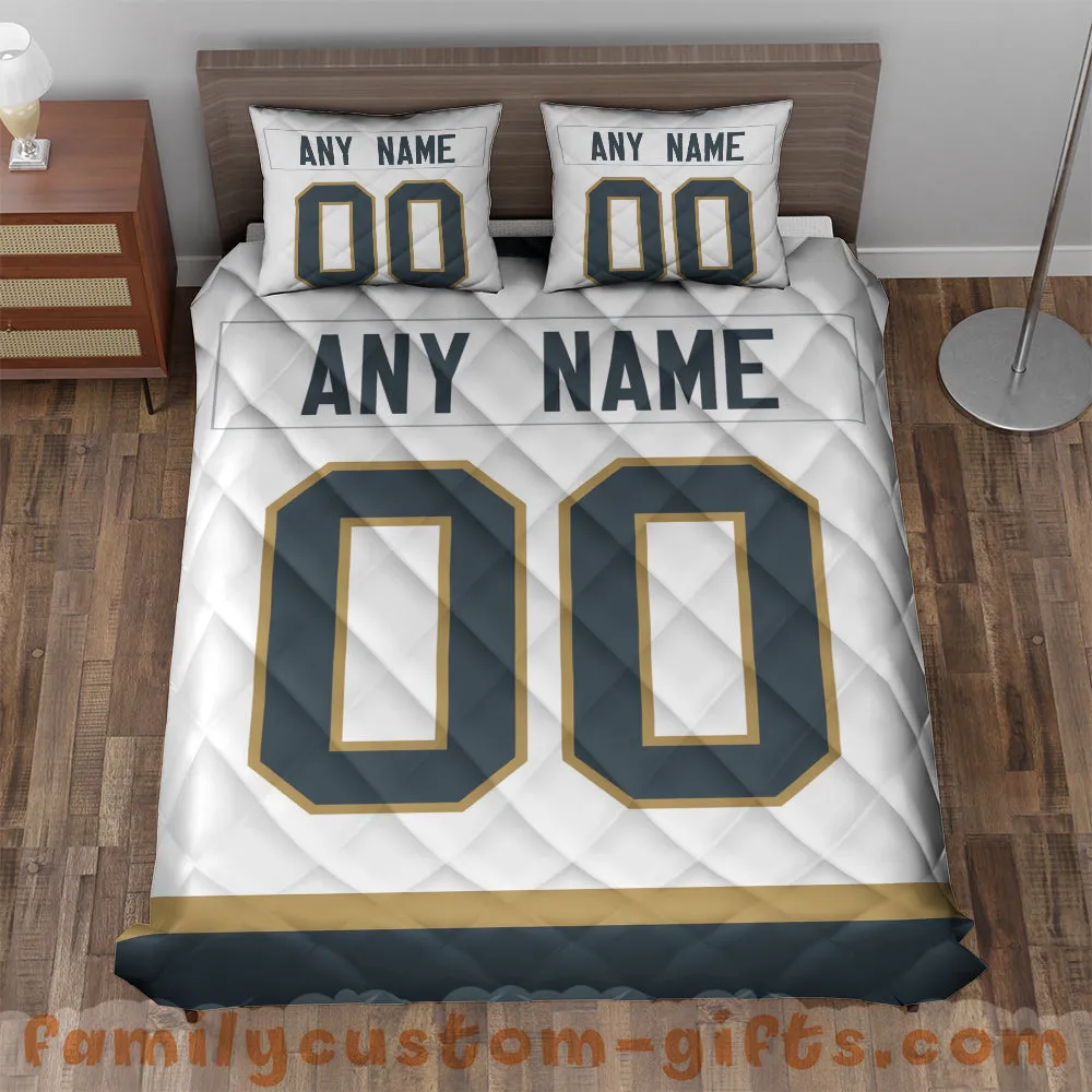 Custom Quilt Sets Vegas Jersey Personalized Ice hockey Premium Quilt Bedding for Men Women